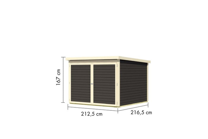 Karibu Fahrradgarage 4, terragrau, 19 mm
