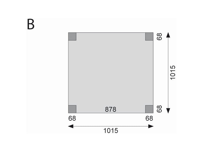 Karibu Spielturm Lotti natur mit Anbauplattform und Rutsche rot