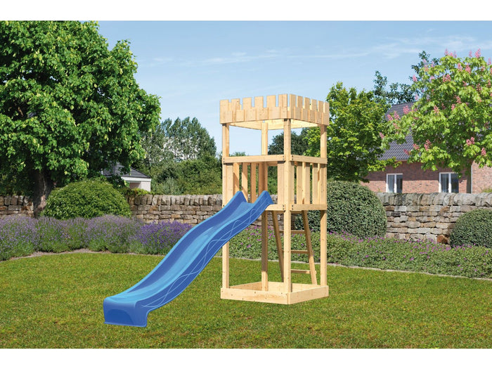 Karibu Ritterburg Löwenherz + Rutsche blau