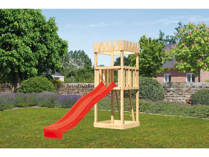 Karibu Ritterburg Löwenherz + Rutsche rot