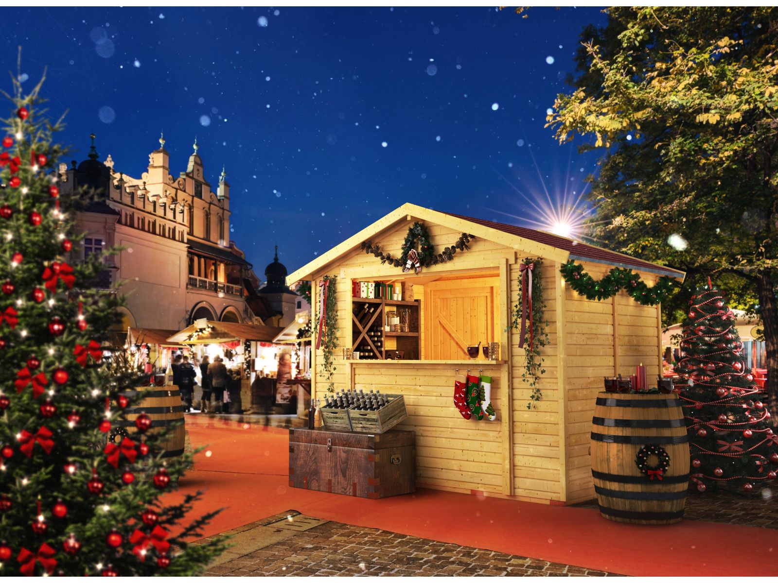 Karibu Verkaufshaus Gr. 2 natur 19 mm