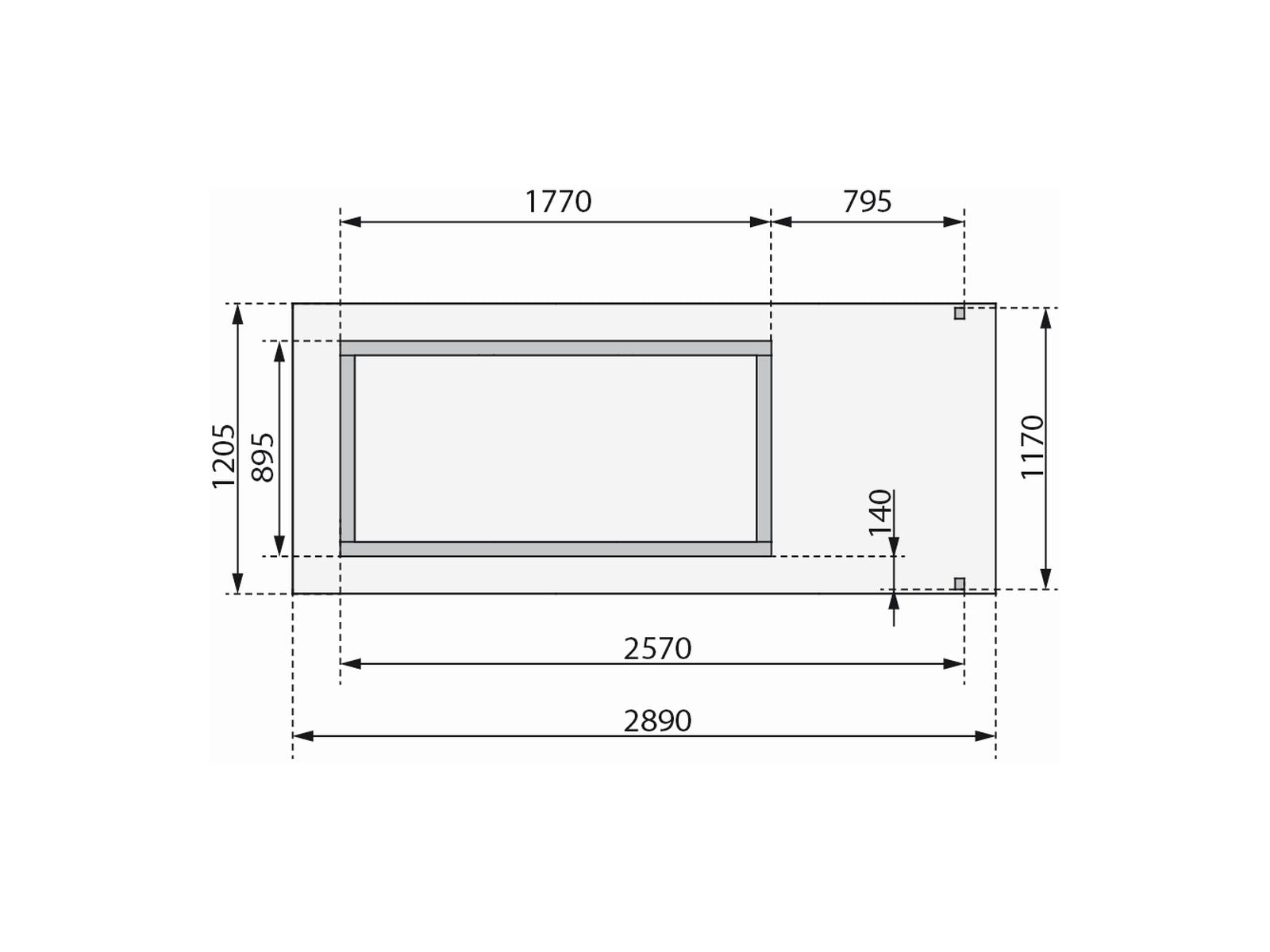 Karibu Gerätehaus Dana natur 14 mm