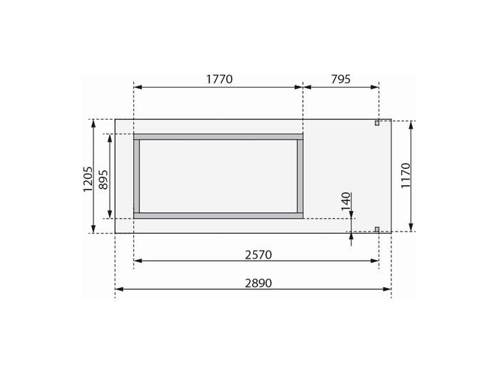 Karibu Gerätehaus Dana natur 14 mm
