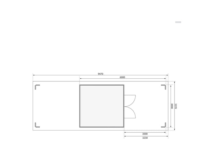 Karibu Gartenhaus Theres 7 natur- 2 Dachbausbauelemente