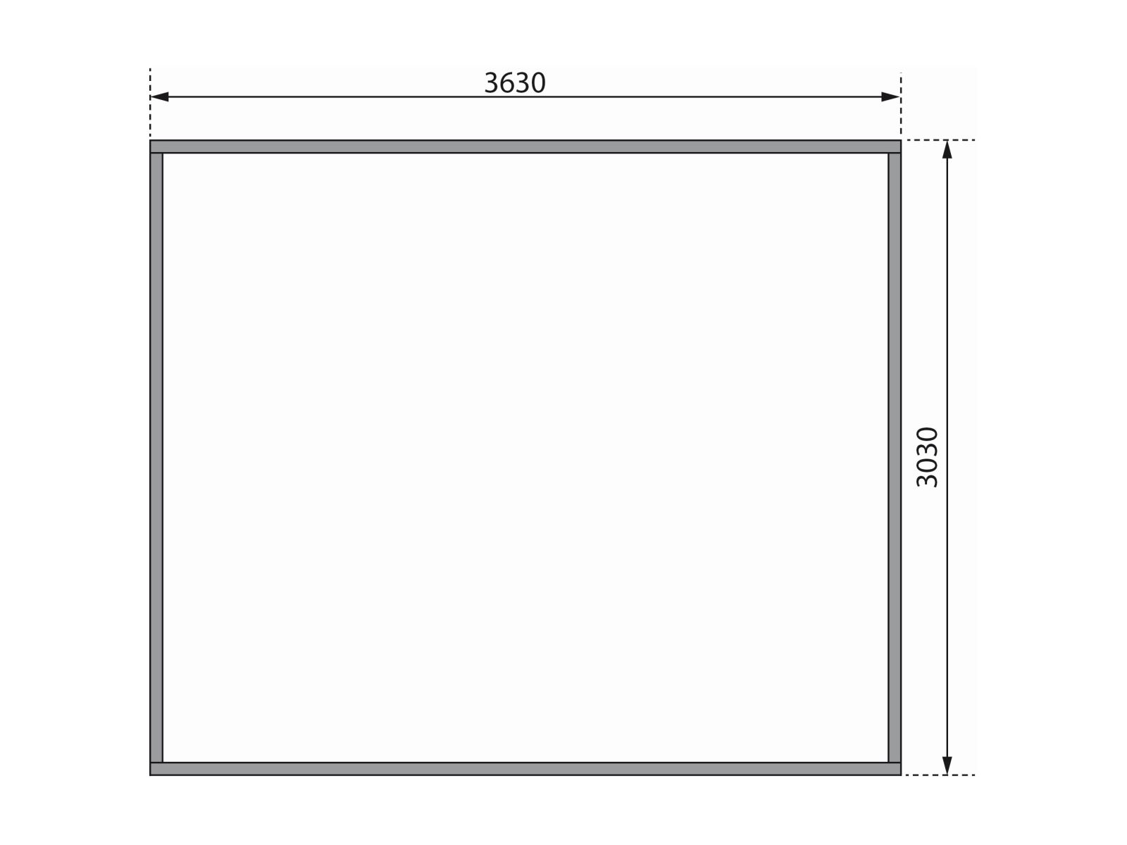Karibu Gartenhaus Radeburg 2 natur 38 mm