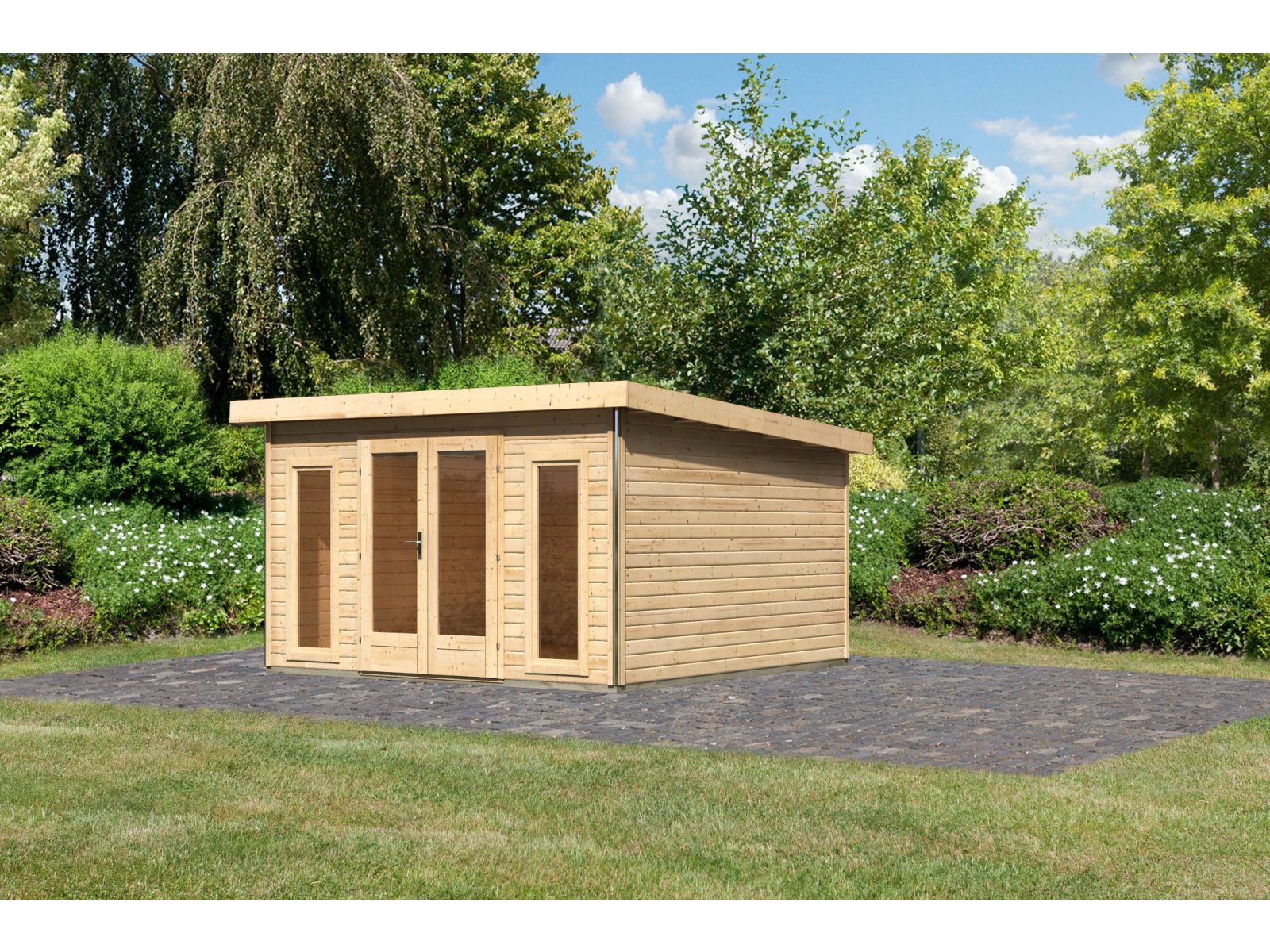 Karibu Gartenhaus Radeburg 3 natur 38 mm