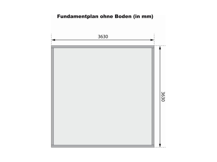 Karibu Gartenhaus Radeburg 3 terragrau mit Anbaudach 3,3 m und Rückwand