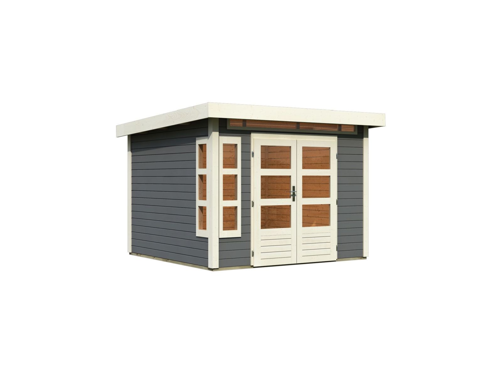 Karibu Gartenhaus Kastorf 6 terragrau - 28 mm