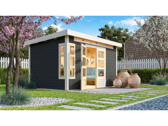 Karibu Gartenhaus Kastorf 7 - 28 mm terragrau