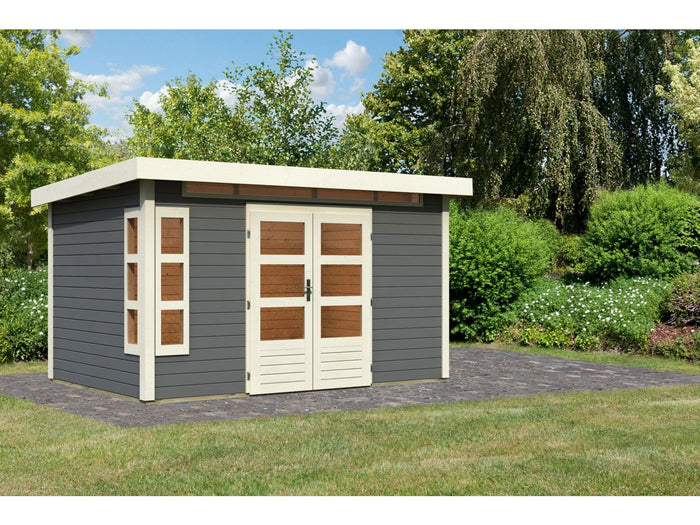 Karibu Gartenhaus Kastorf 7 - 28 mm terragrau