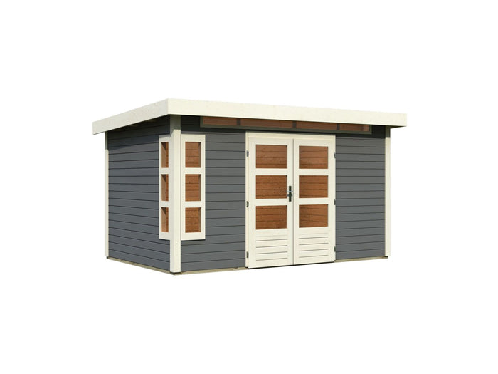 Karibu Gartenhaus Kastorf 7 - 28 mm terragrau