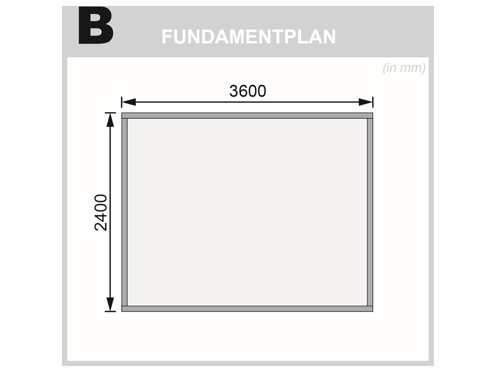Karibu Gartenhaus Kastorf 7 - 28 mm terragrau