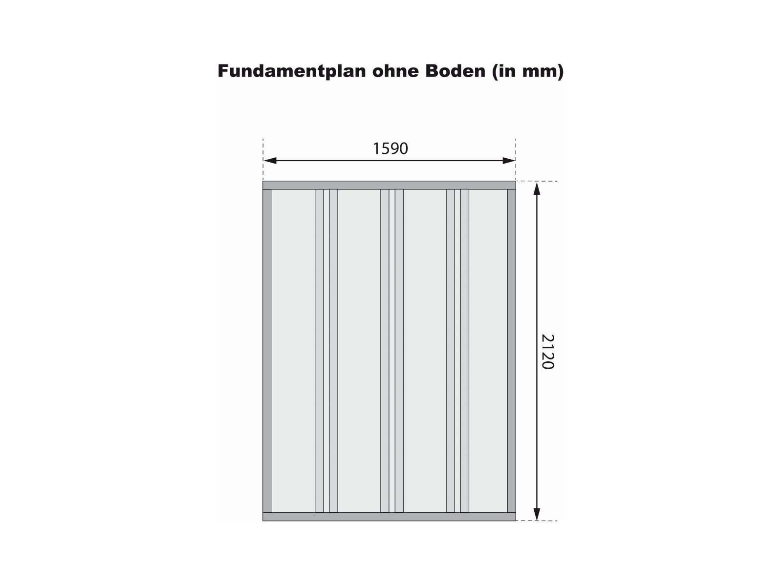 Karibu Fahrradgarage 3, terragrau 19 mm