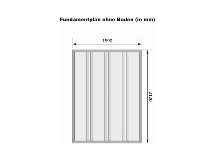 Karibu Fahrradgarage 3, natur 19 mm