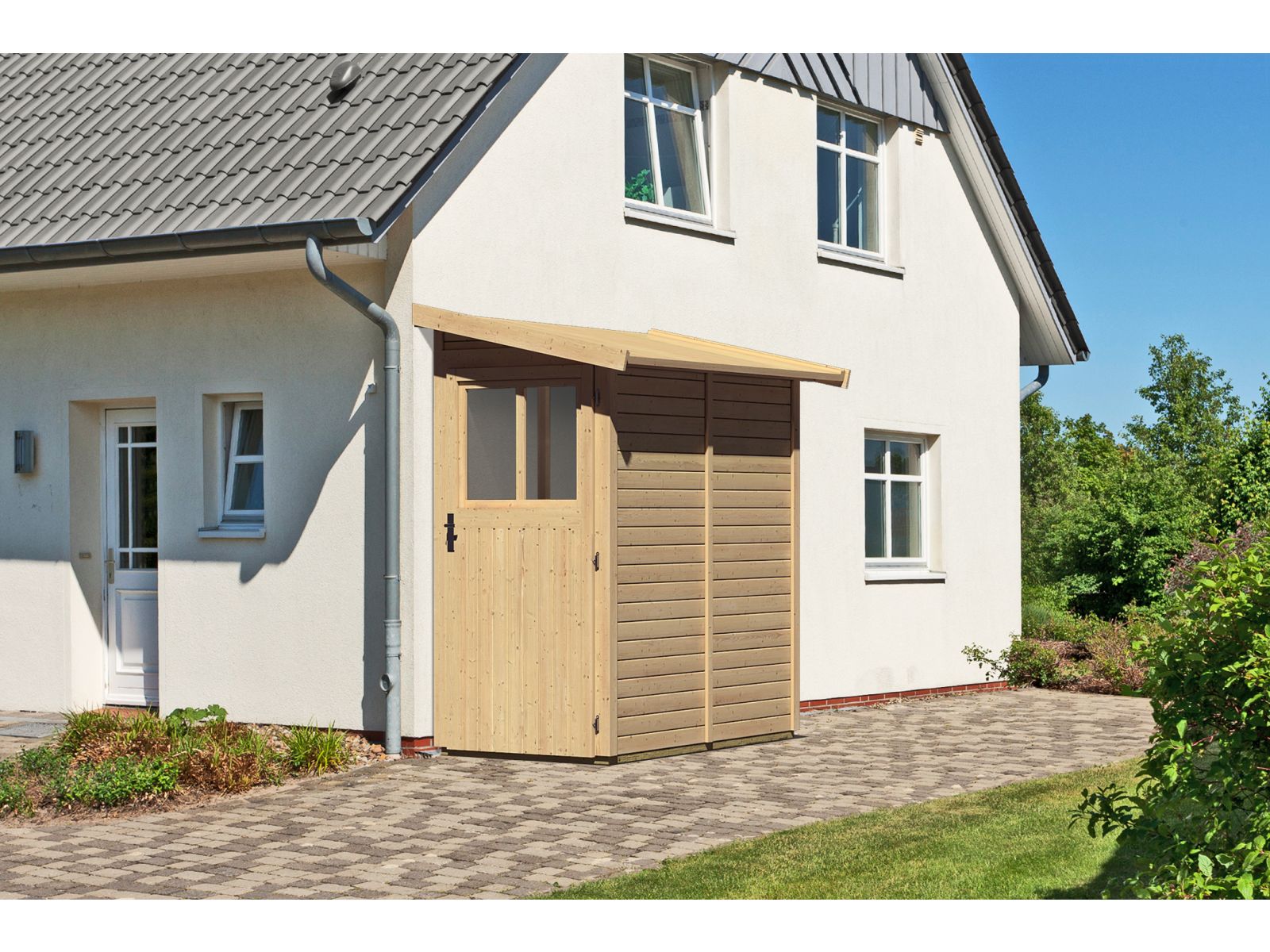 Karibu Anlehngartenhaus Görlitz natur 19 mm