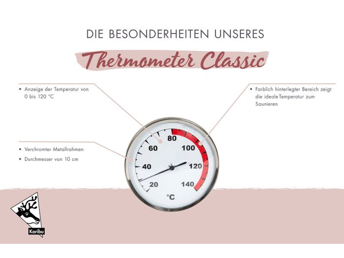 Karibu Sauna Thermometer Classic