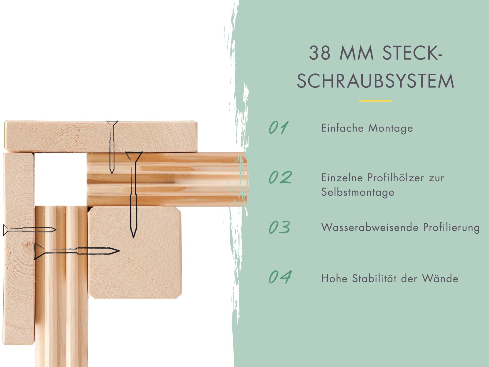 Karibu Hybrid Gartenhaus Saturn B, anthrazit/graualuminium, 38 mm, inkl. Fußboden