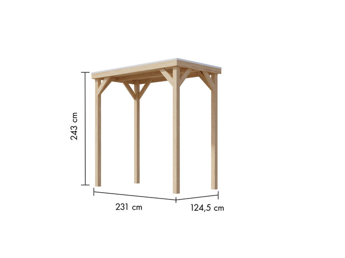 Karibu Pavillon Cubeco halb, natur