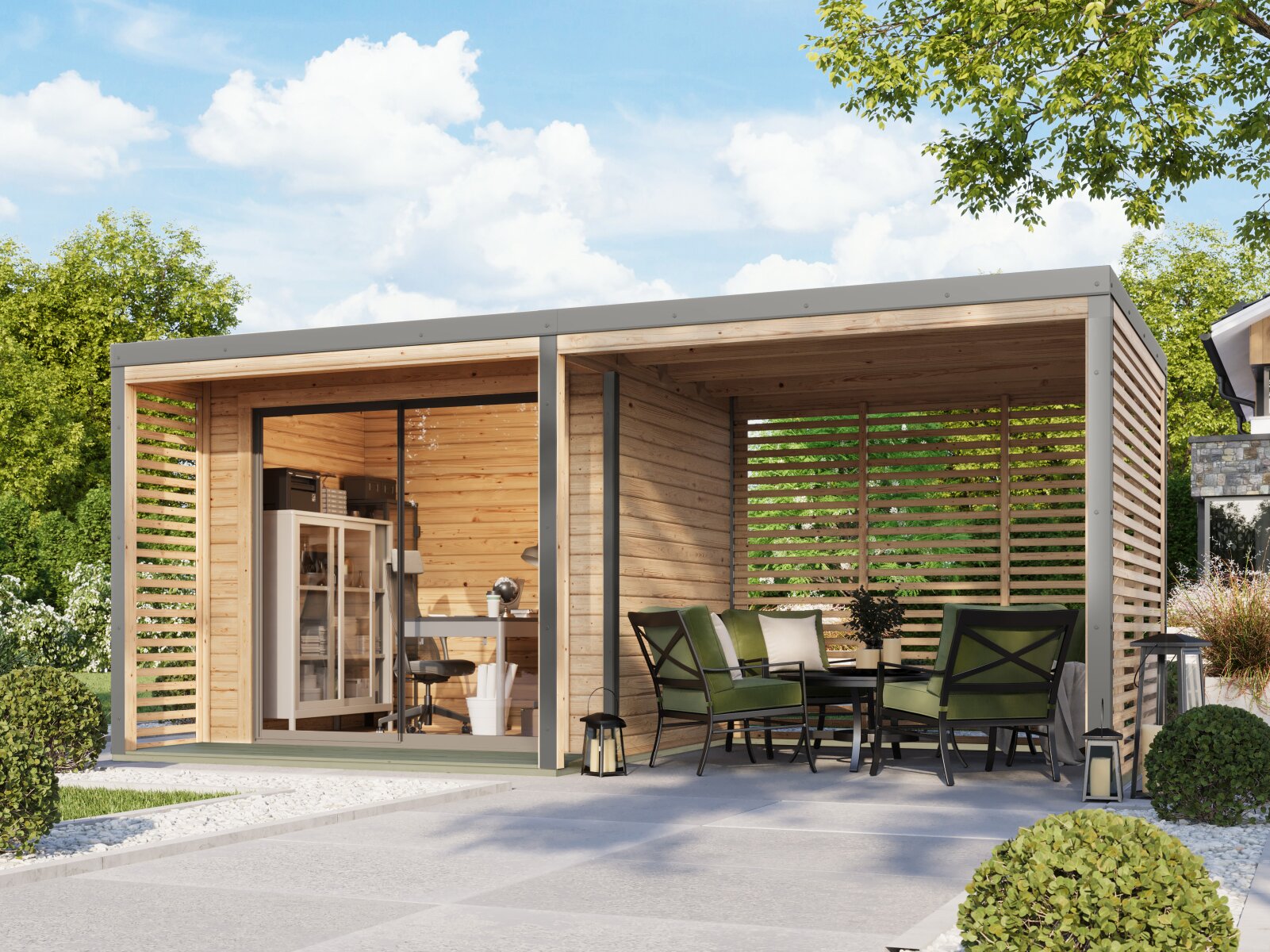 Gartenhaus Terrasse Ideen
