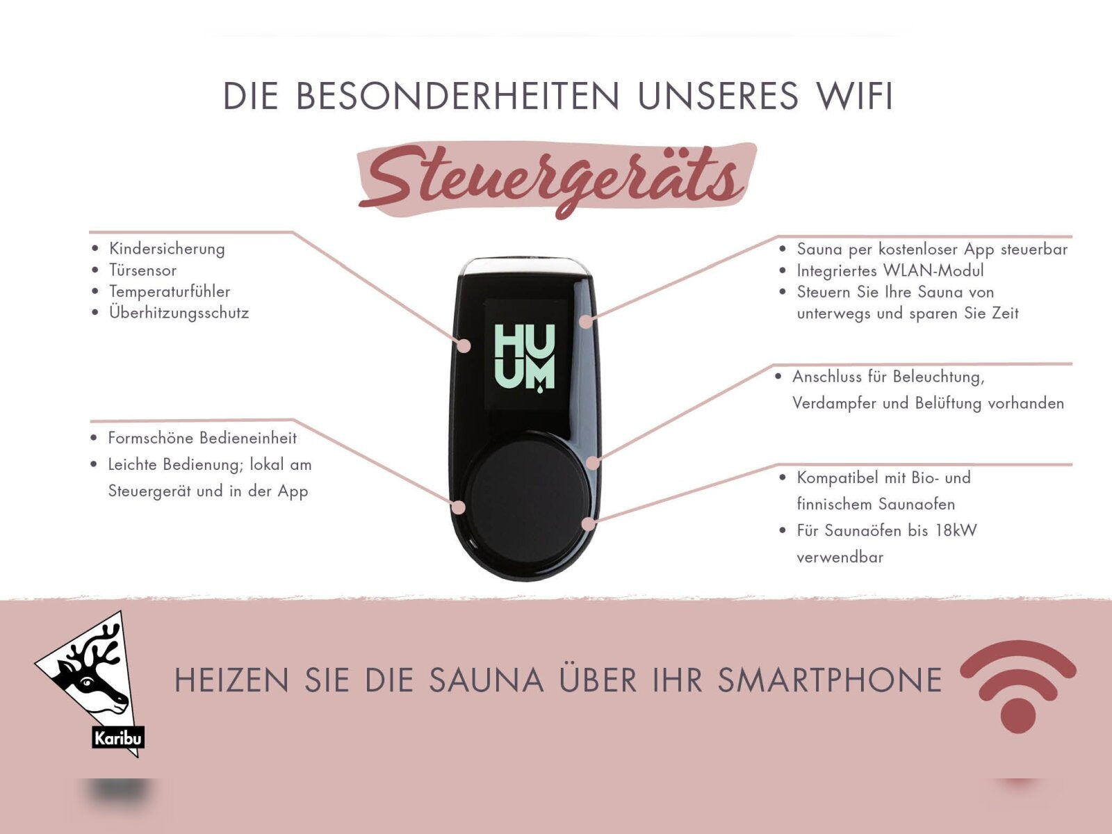 Karibu Saunahaus Mainburg 2 Set B naturbelassen, inkl. 9 kW Bioofen ext. Steuerung HUUM