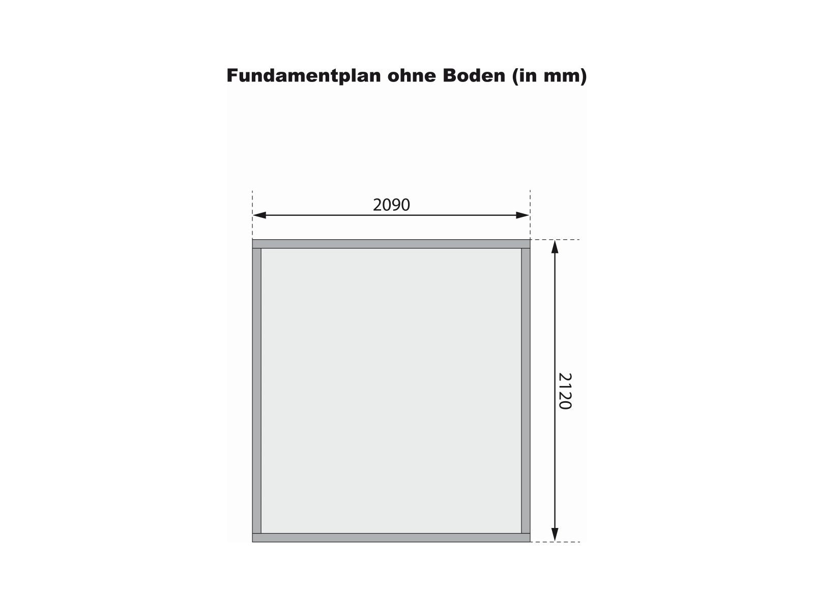 Karibu Gartenhaus Glücksburg 3 natur 19 mm