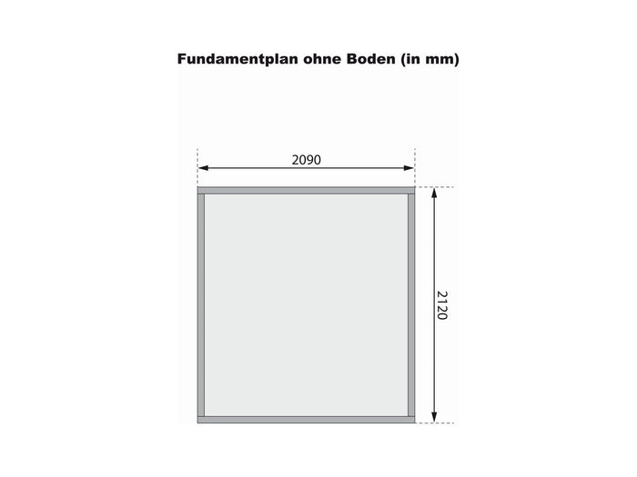 Karibu Gartenhaus Glücksburg 3 natur 19 mm