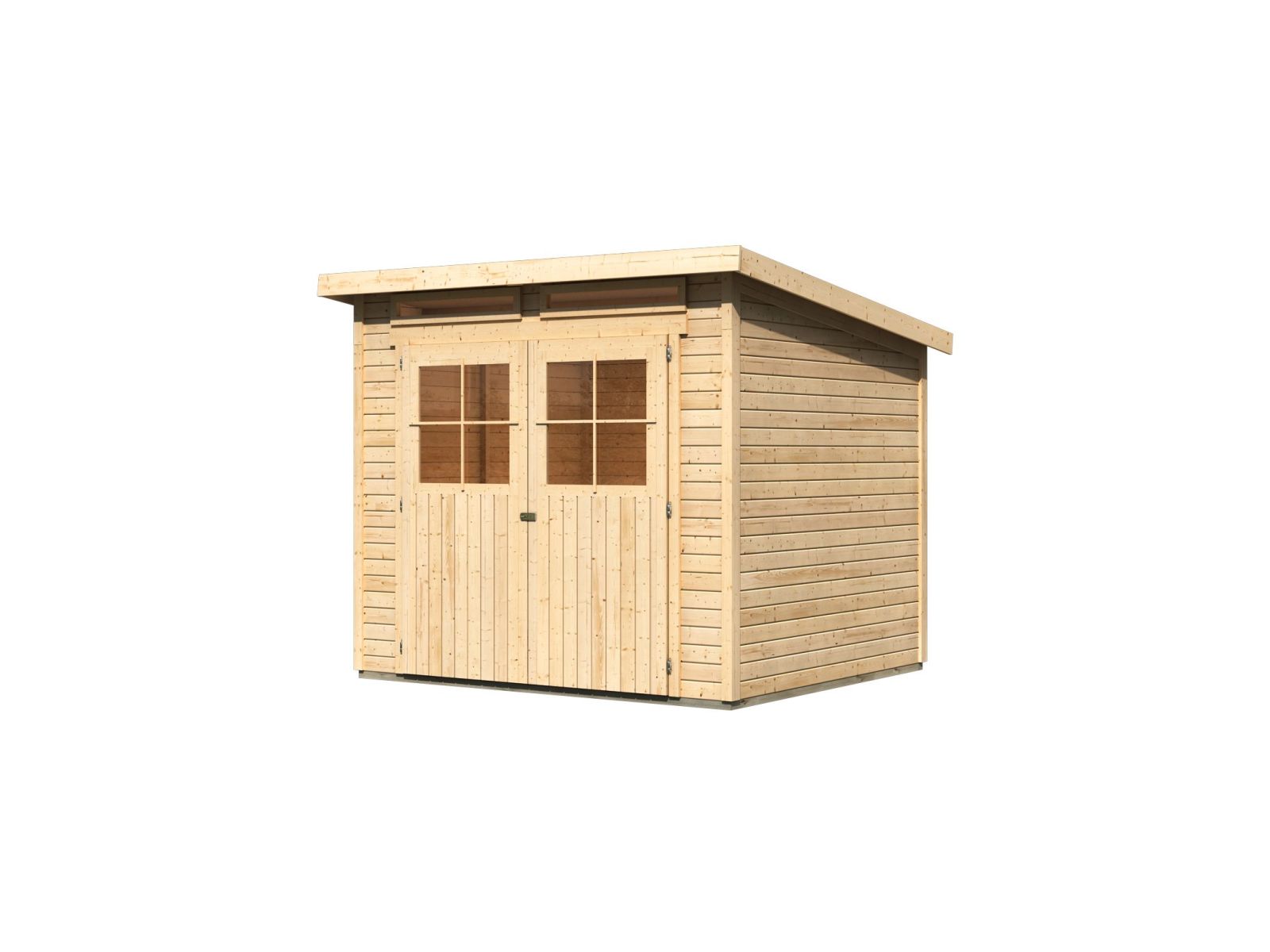 Karibu Gartenhaus Glücksburg 4 natur 19 mm