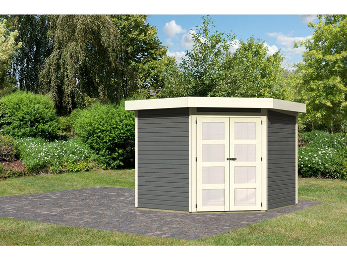 Karibu Gartenhaus Goldendorf 5 terragrau 19 mm