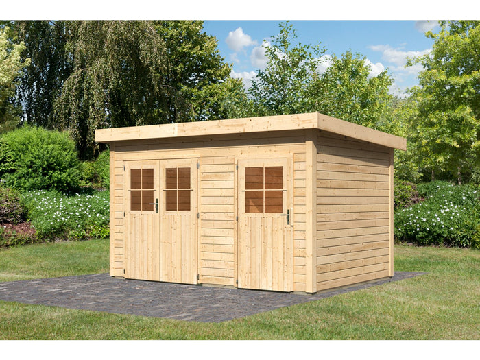 Karibu Gartenhaus Tintrup 2-Raum-Haus natur 28 mm