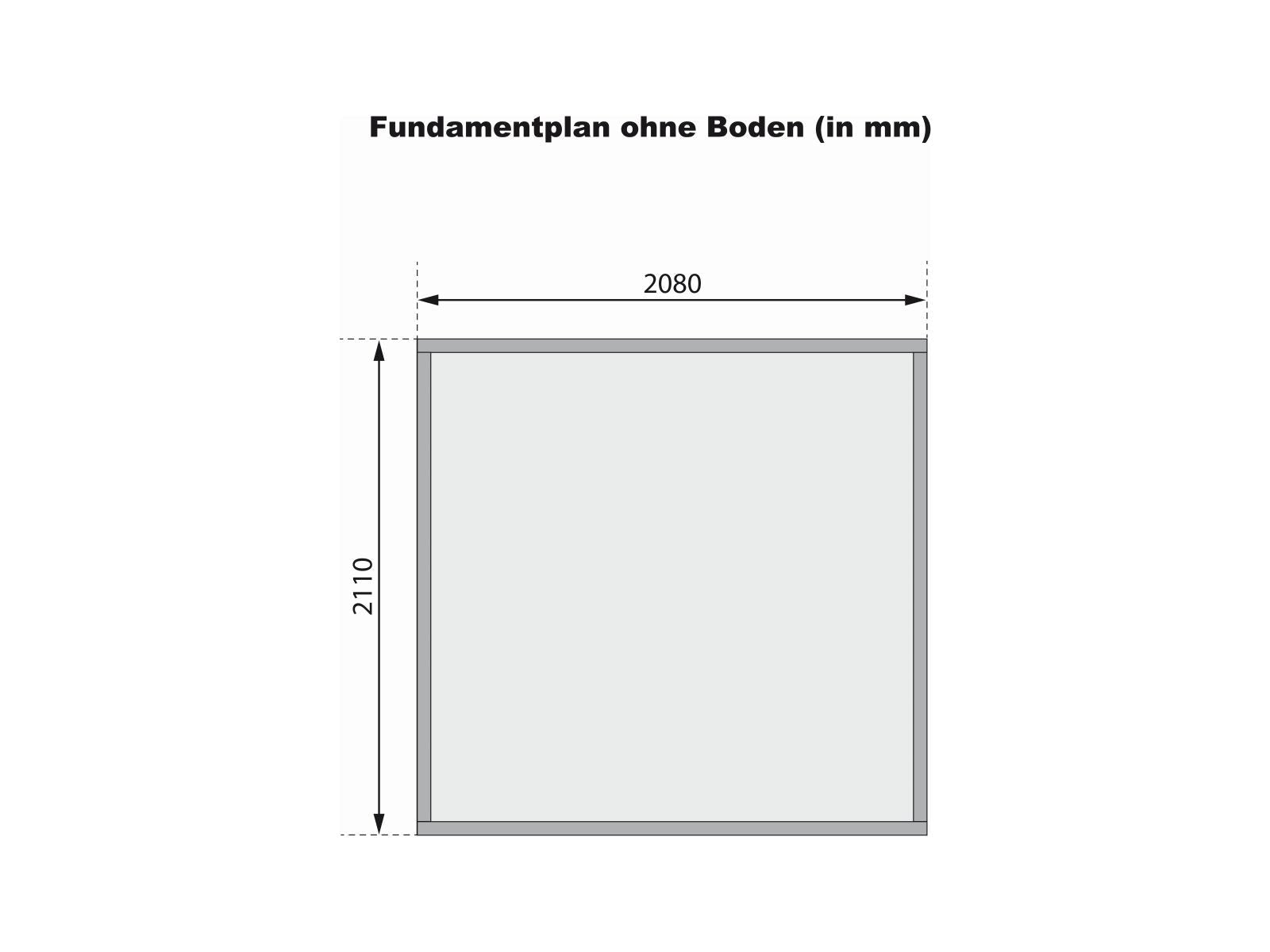 Karibu Gerätehaus Merseburg 4 natur 14 mm