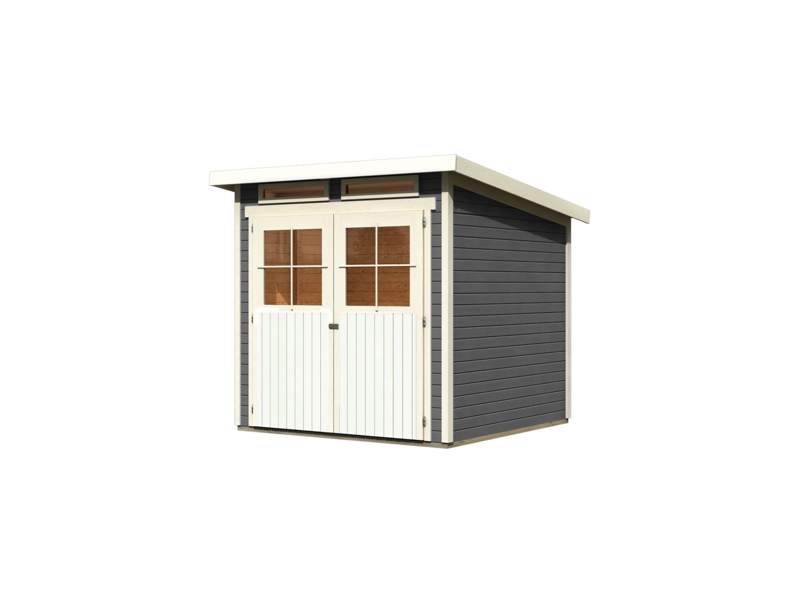 Karibu Gartenhaus Glücksburg 3 terragrau 19 mm