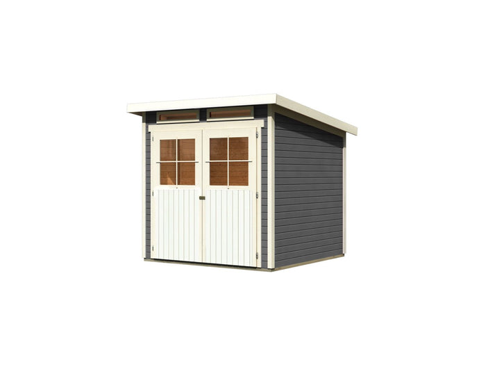 Karibu Gartenhaus Glücksburg 3 terragrau 19 mm