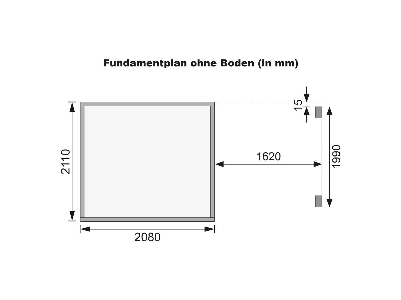 Karibu Gerätehaus Merseburg 4 SET mit Anbaudach