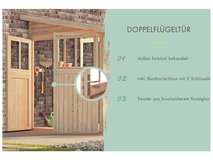 Karibu Gartenhaus Bomlitz 4 natur 19 mm