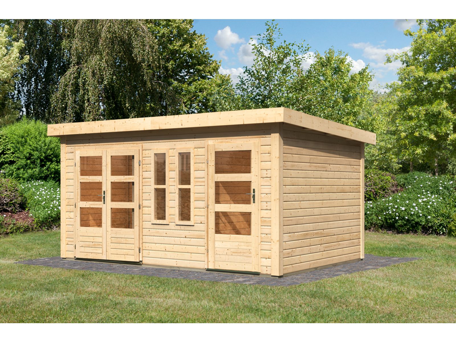 Karibu Gartenhaus Schönbuch 2 38 mm 2-Raum-Haus