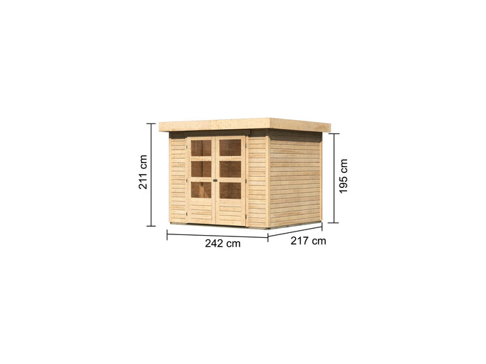 Karibu Gartenhaus Askola 3 natur 19 mm