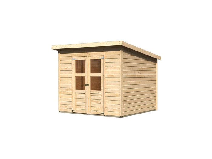 Karibu Gerätehaus Merseburg 6 natur 14 mm