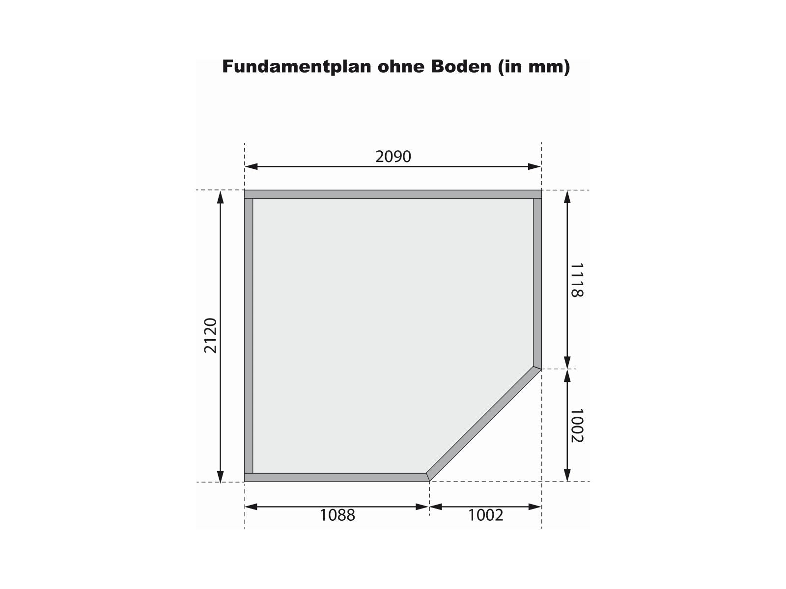 Karibu Gartenhaus Goldendorf 3 terragrau 19 mm