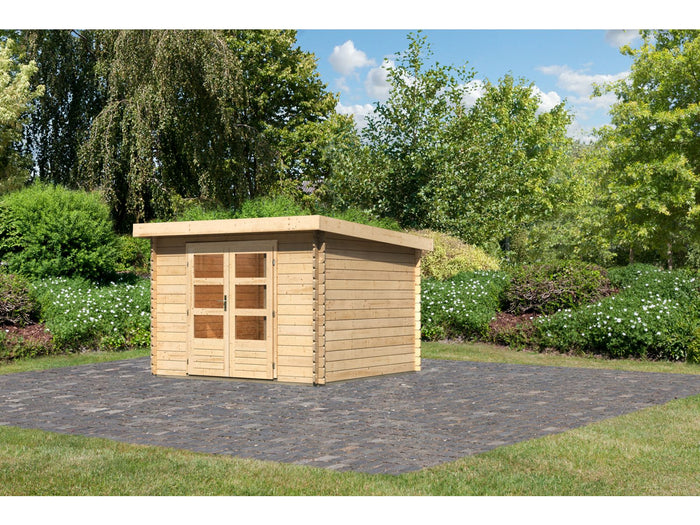 Karibu Gartenhaus Bastrup 5 natur