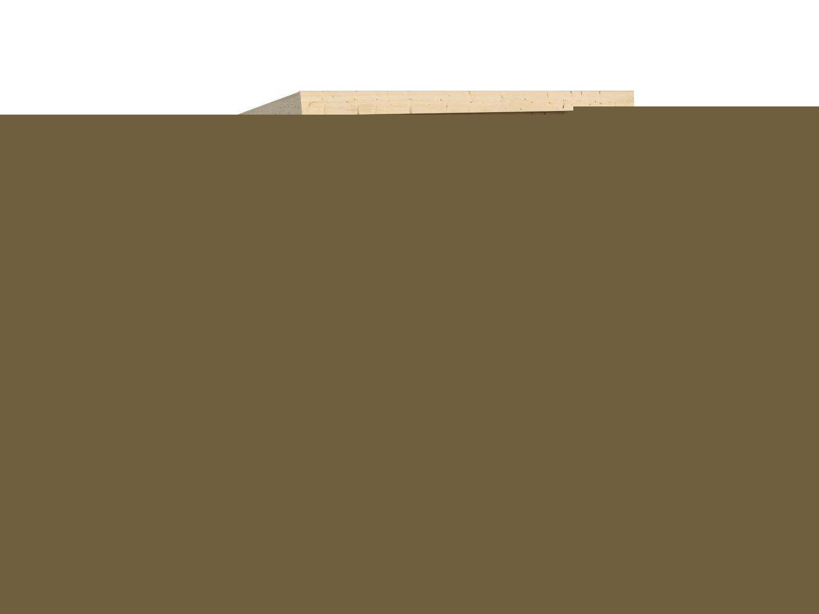 Karibu Gartenhaus Askola 4 mit Anbaudach 2,25 Meter, Seiten- und Rückwand