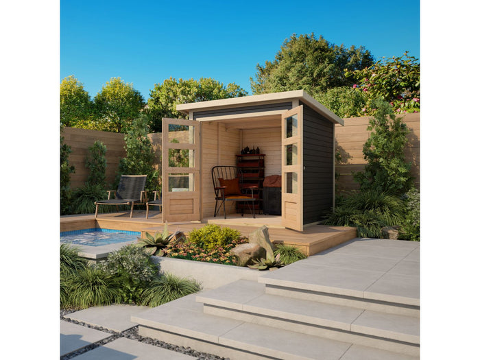 Karibu Gartenhaus Stockach 2 terragrau