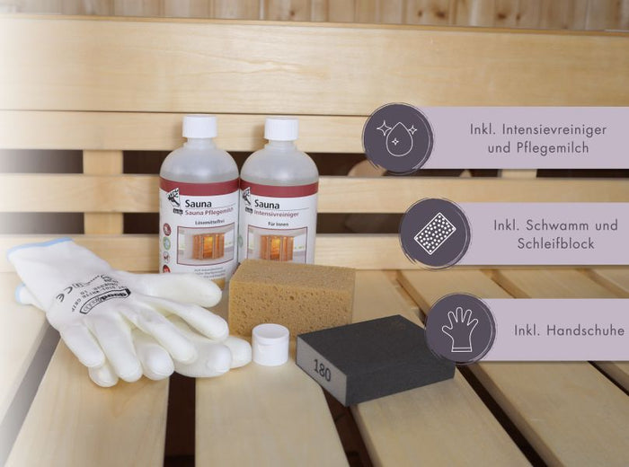 Karibu Sauna Pflegebox für den Sauna-Innenbereich