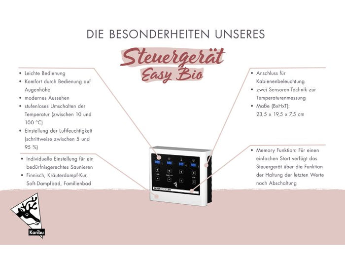 Karibu Steuerung Easy Bio für Bio-Kombi Saunaöfen mit 9 kW
