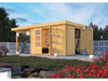Karibu Gartenhaus Retola 3 mit Anbaudachdach 2,40 Meter