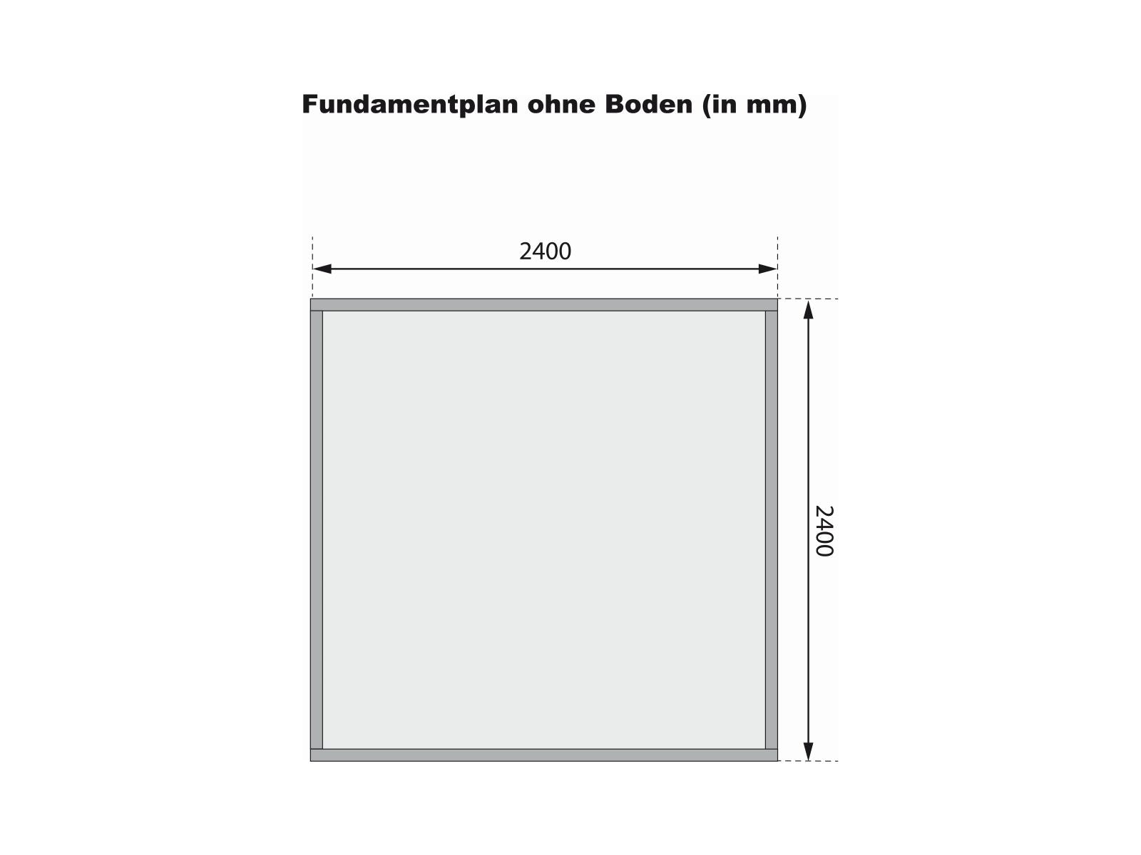 Karibu Gartenhaus Kandern 3 in terragrau 28 mm