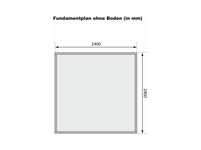 Karibu Gartenhaus Kandern 3 in terragrau 28 mm