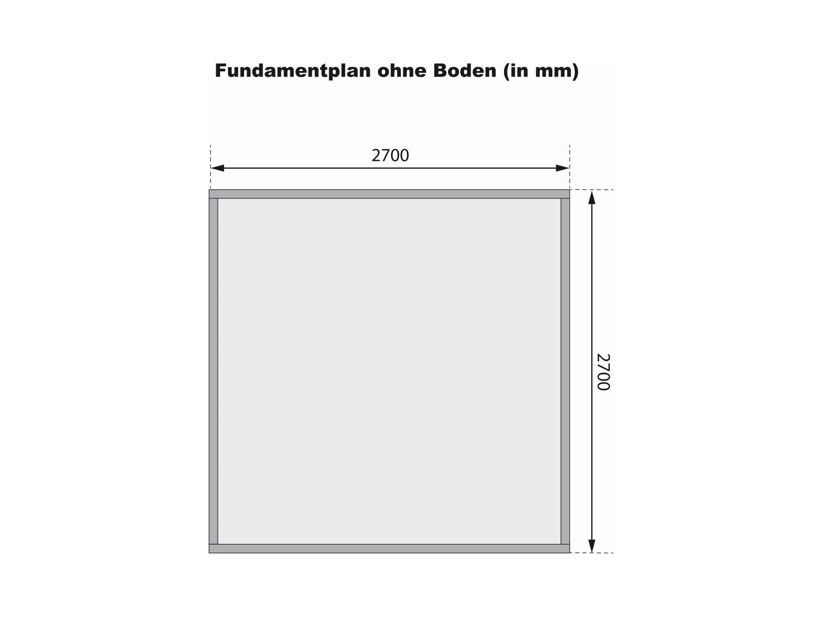 Karibu Gartenhaus Kandern 6 in terragrau 28 mm