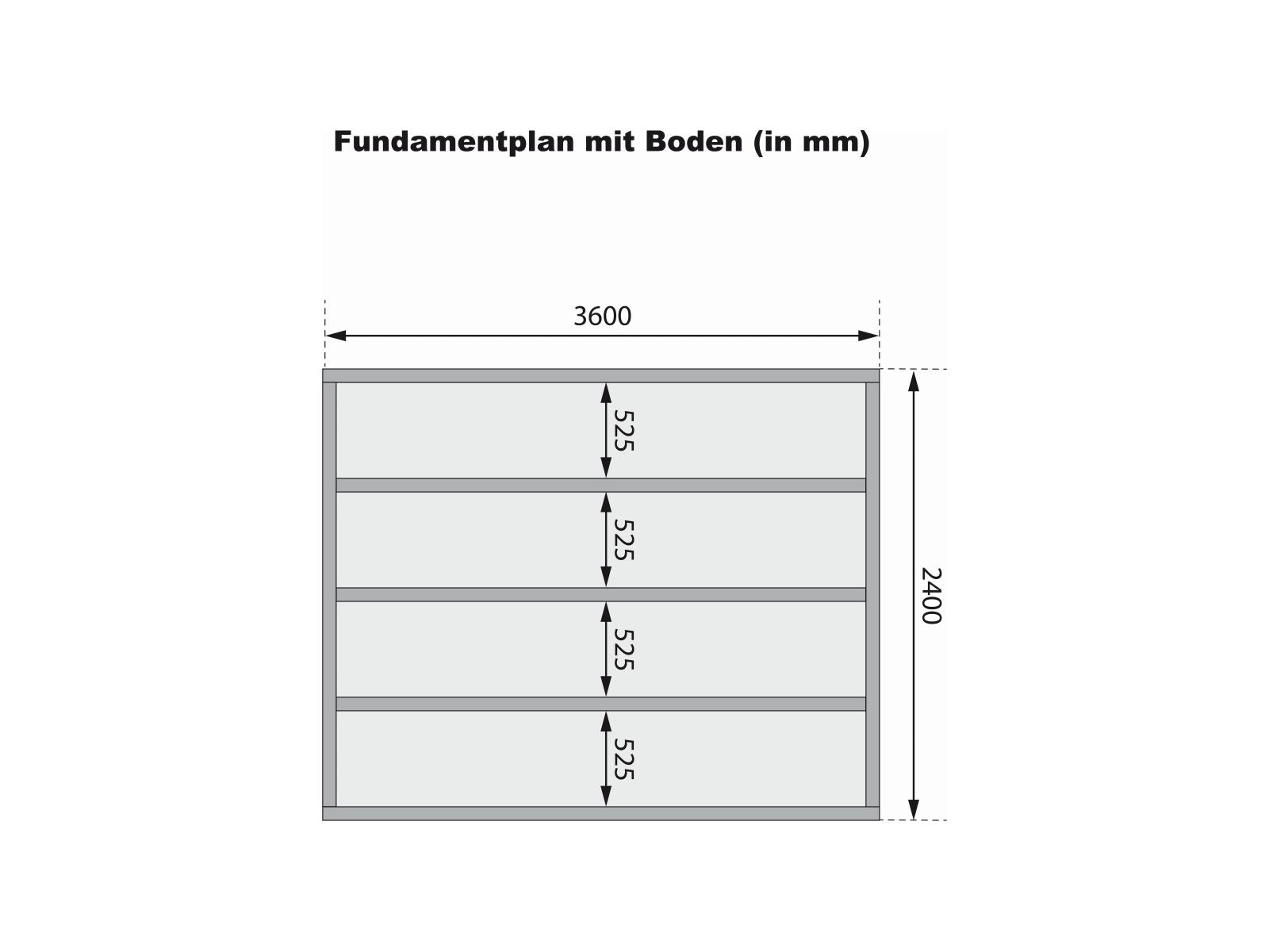 Karibu Gartenhaus Kandern 7 in terragrau 28 mm
