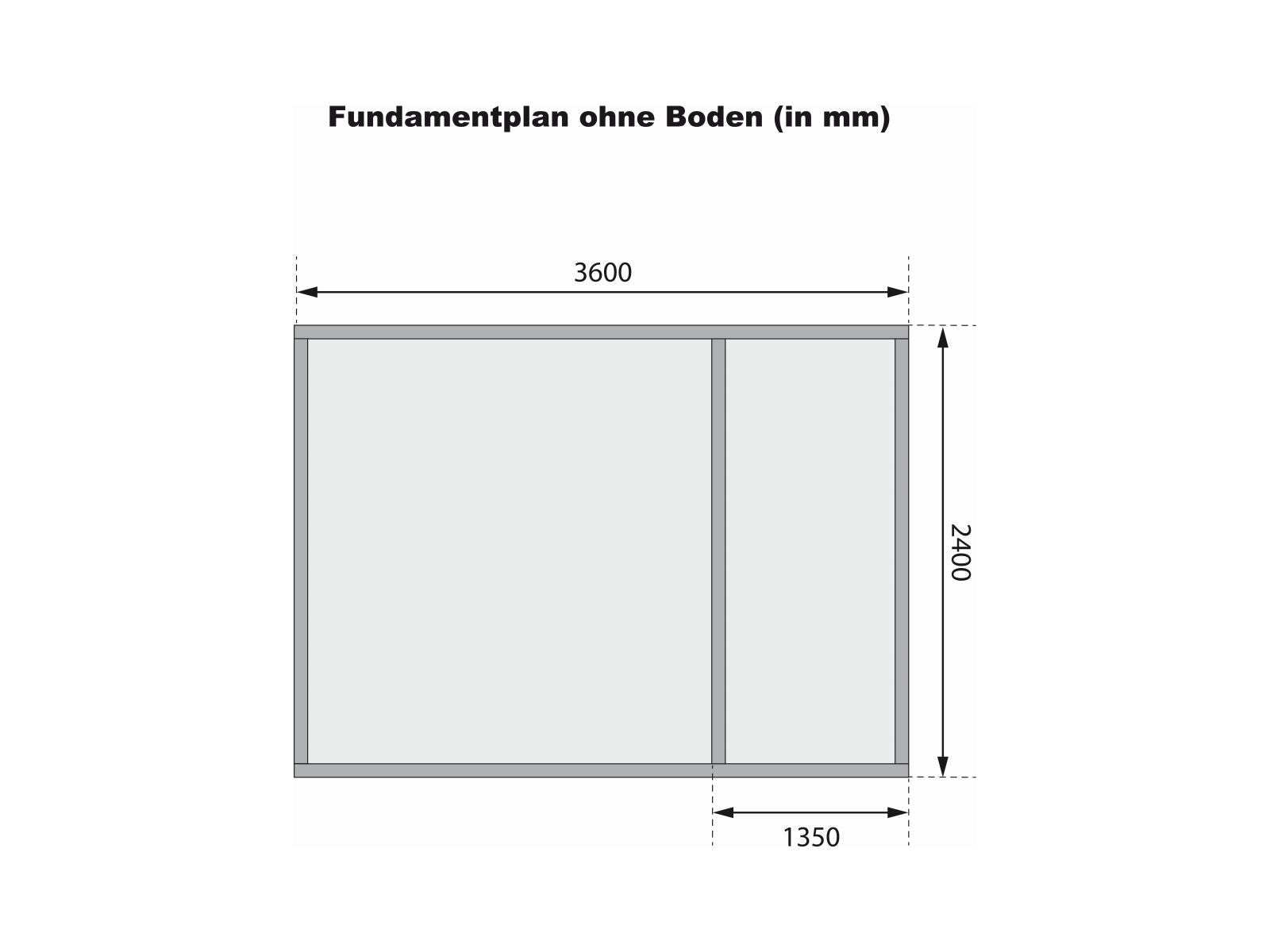 Karibu Gartenhaus Tintrup 2-Raum-Haus in terragrau 28 mm