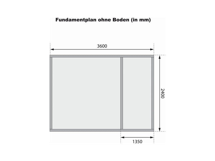 Karibu Gartenhaus Tintrup 2-Raum-Haus in terragrau 28 mm